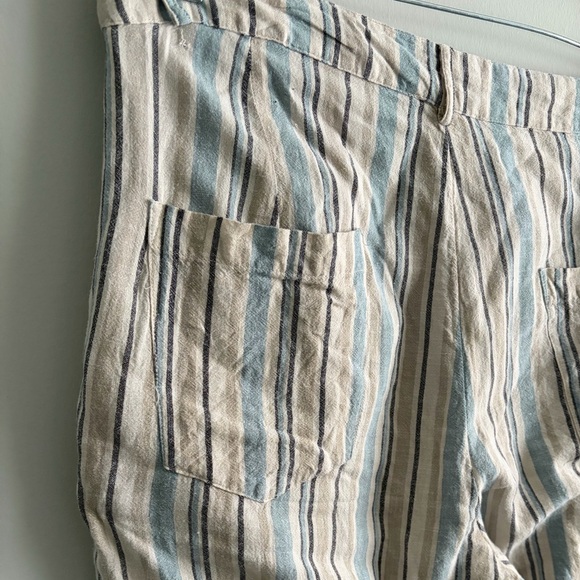Indi & Cold Linen Pant Blue and Neutrals Stripe - Picture 3 of 3